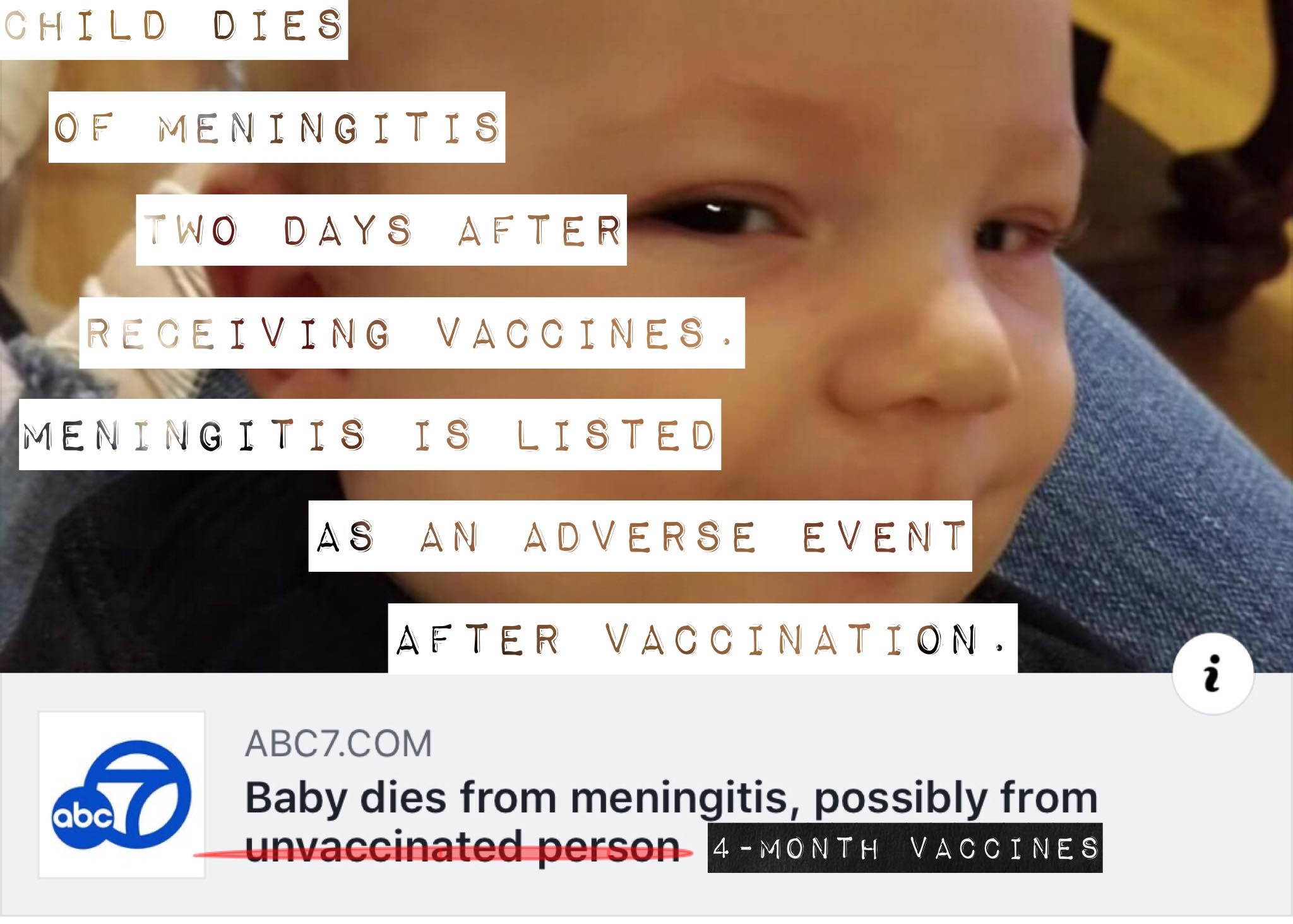 Baby dies from “meningitis” 2 days after vaccinations. Was it vaccine-induced?
